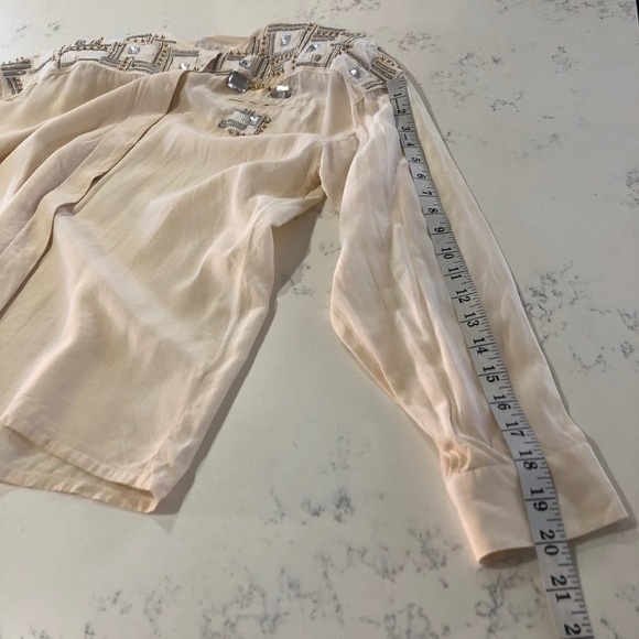 Vintage Joseph Ho cream silk beaded blouse - Picture 12 of 13